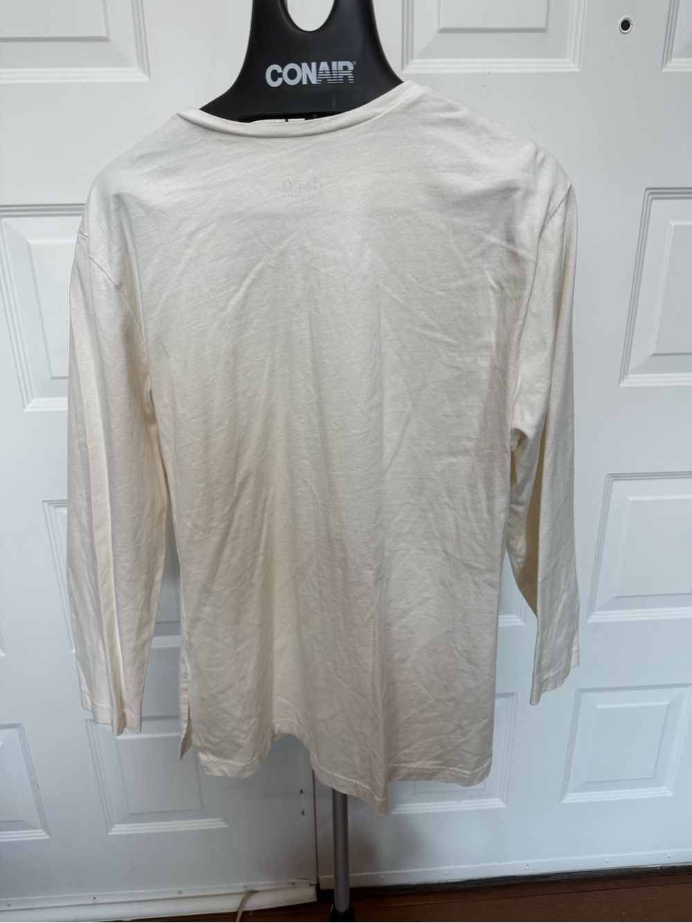 & Co. Women’s Long Sleeve V-Neck Tee - Cream - Picture 2 of 4